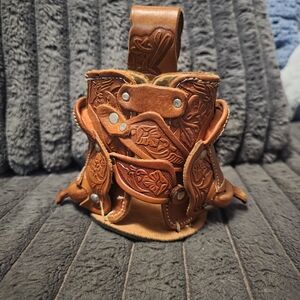 Artisan Leather Beer Kuzi Hangs Off Belt